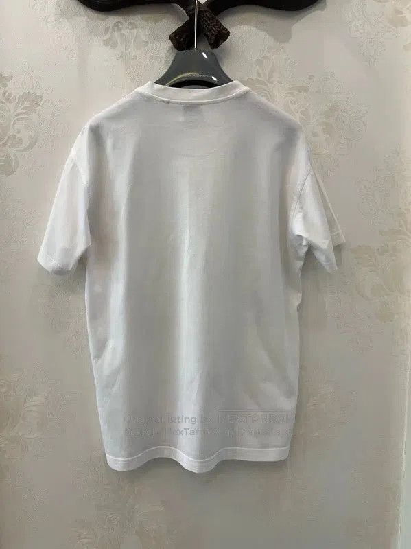 Burberry Burberry White Cotton Short Sleeve T-Shirt. Size XXS / US 00 / IT 34 - 2 Thumbnail