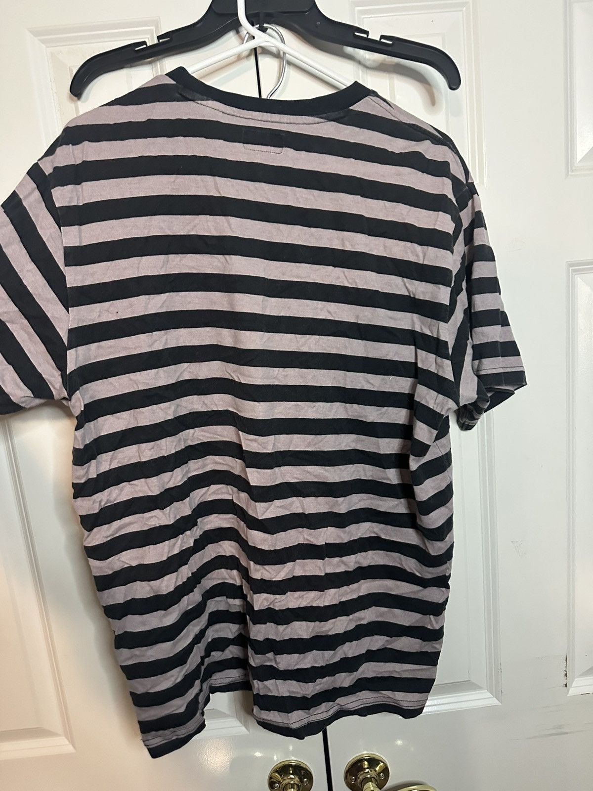 Supreme Supreme SS22 Black Grey Stripe Reverse Print Logo Size US L / EU 52-54 / 3 - 2 Thumbnail