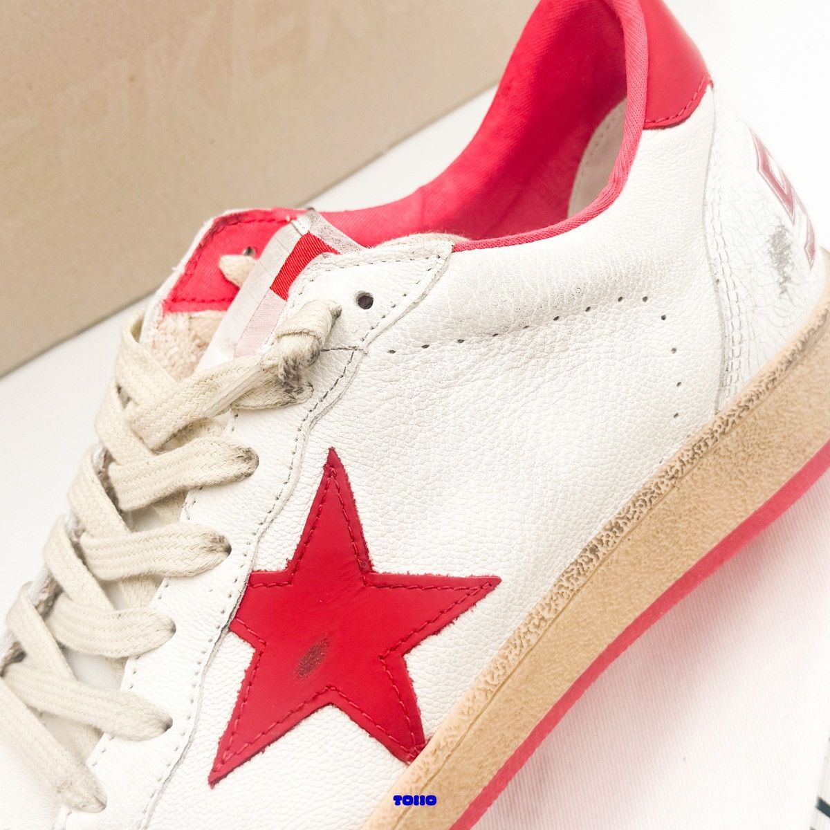 Golden Goose Golden Goose Ballstar White/Red Size US 9 / IT 39 - 3 Thumbnail