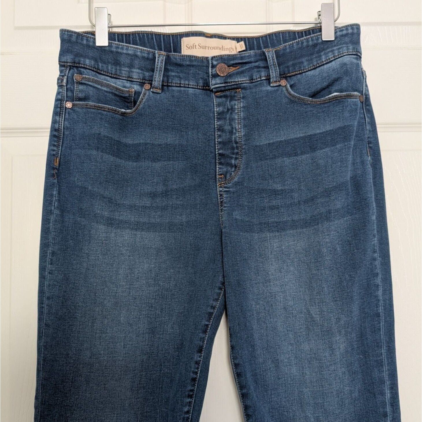 Designer Soft Surroundings Straight Jeans Womens Size Medium Blue Size 30" / US 8 / IT 44 - 2 Thumbnail