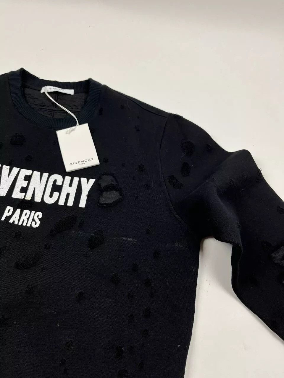 Givenchy Givenchy Destroyed Sweatshirt Black Size US L / EU 52-54 / 3 - 6 Thumbnail