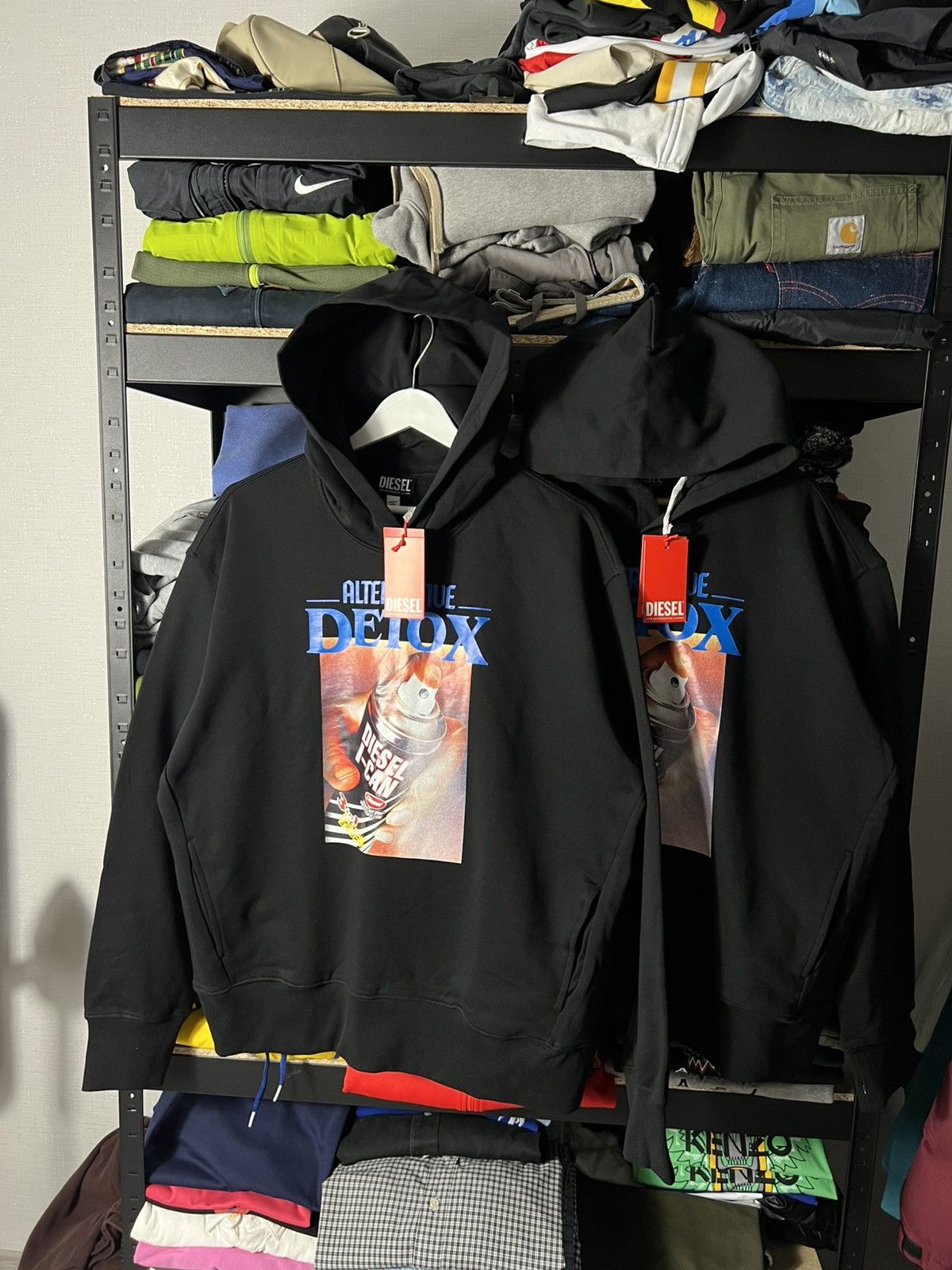 Diesel 🔥 NWT Diesel “Alternative Detox” Graphic Hoodie Black Size M Size US M / EU 48-50 / 2 - 1 Thumbnail