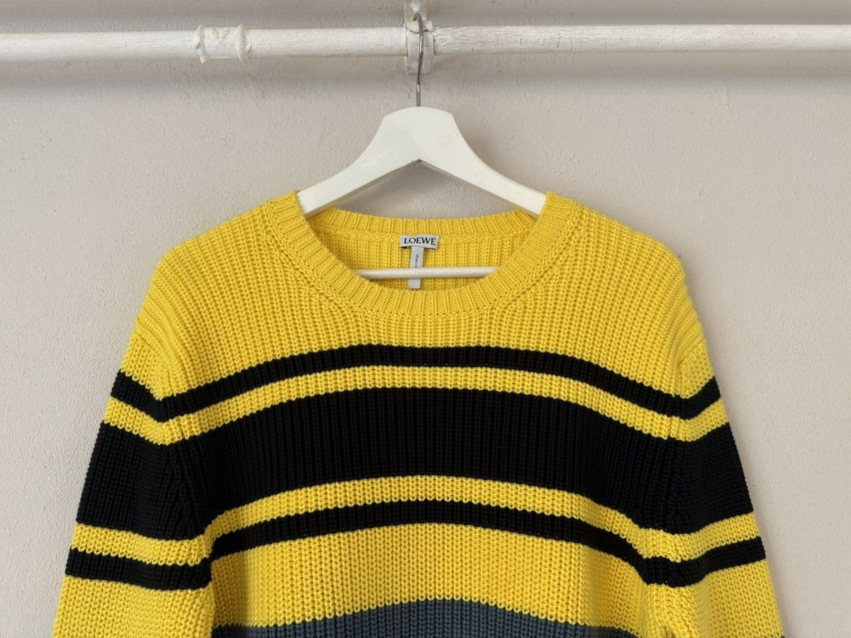 Loewe Multicolor Striped Chunky Knit Sweater Size US L / EU 52-54 / 3 - 2 Thumbnail