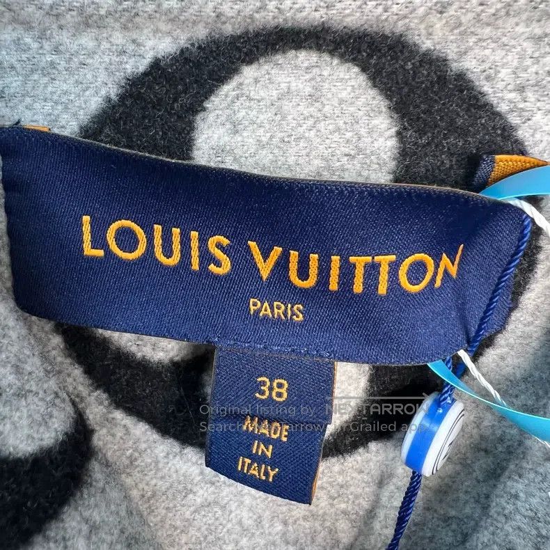 Louis Vuitton Louis Vuitton Cropped black print large logo wool jacket Size XS / US 0-2 / IT 36-38 - 3 Thumbnail