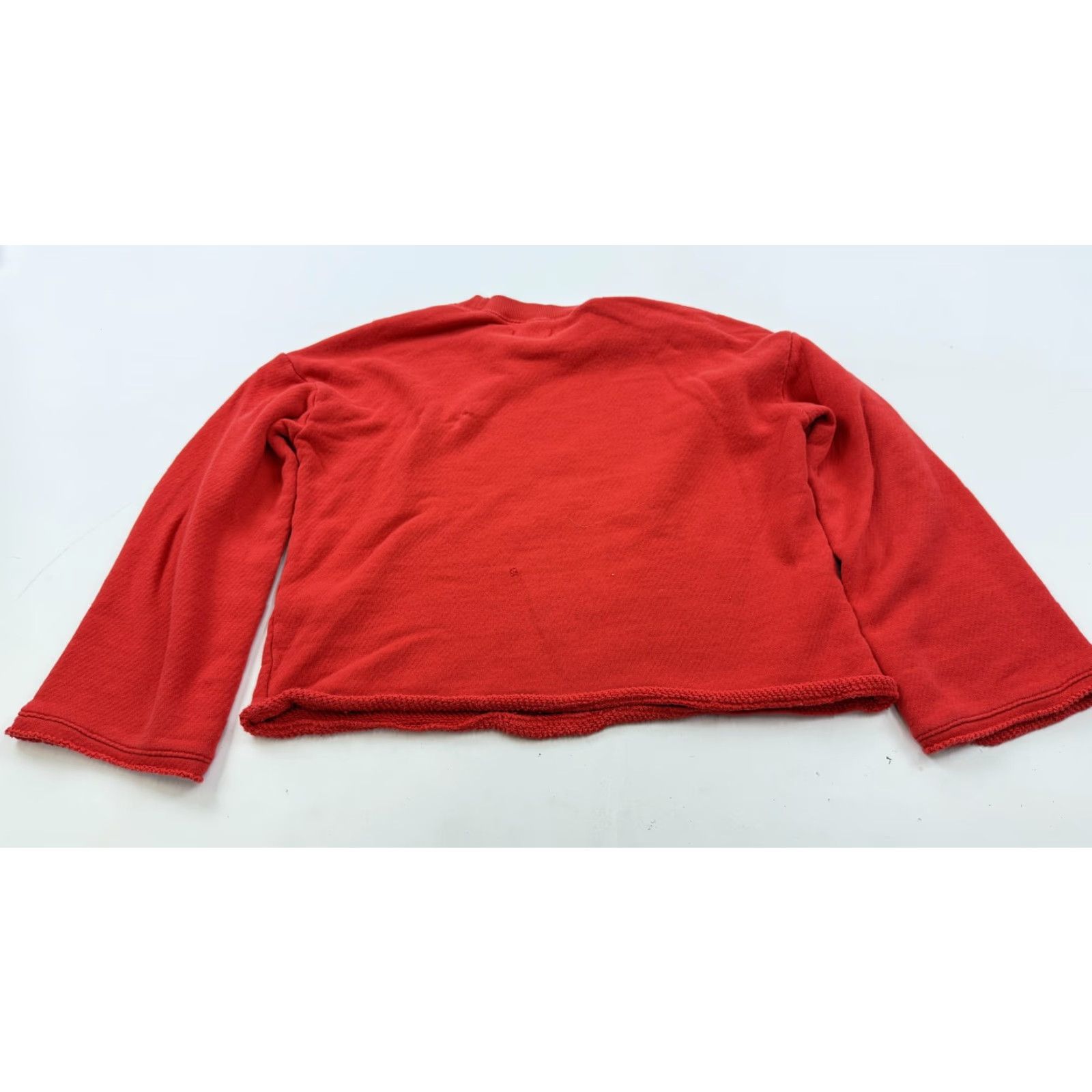 Madewell VINTAGE Madewell Sweater Womens XS Red Cropped Cotton Pullover Crewneck Mile(s) Hawaii Size XS / US 0-2 / IT 36-38 - 7 Thumbnail