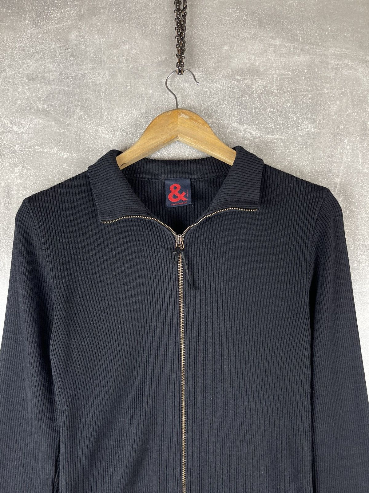Dolce & Gabbana Dolce Gabbana D&G 90s Ribbed Zip Cardigan Sweater Black Size M / US 6-8 / IT 42-44 - 4 Thumbnail