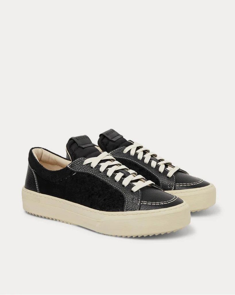 image of Rhude V1 Black Suede Leather Lo Sneaker, Men's (Size 7)
