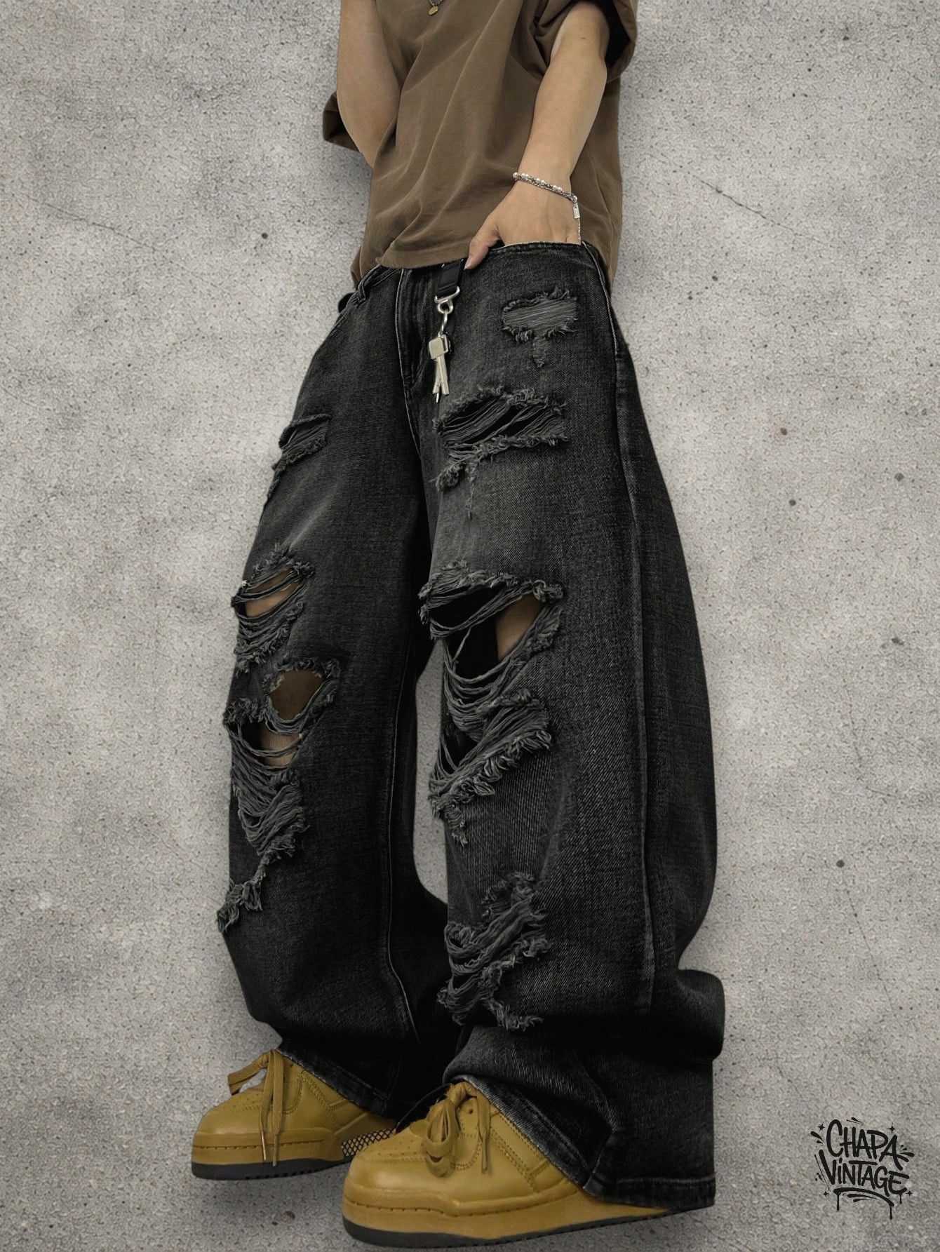 Japanese Brand Ripped opium jeans Size US 32 / EU 48 - 2 Thumbnail