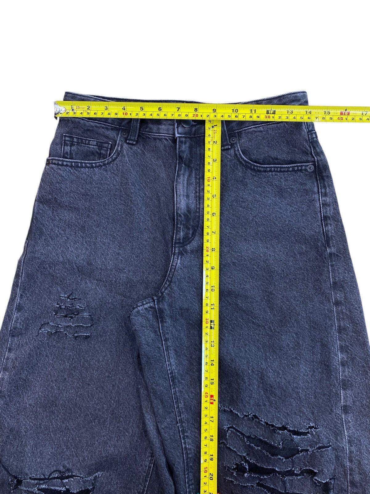 GU GU Baggy Black Wash Style Ripped Jeans Size US 28 / EU 44 - 10 Thumbnail