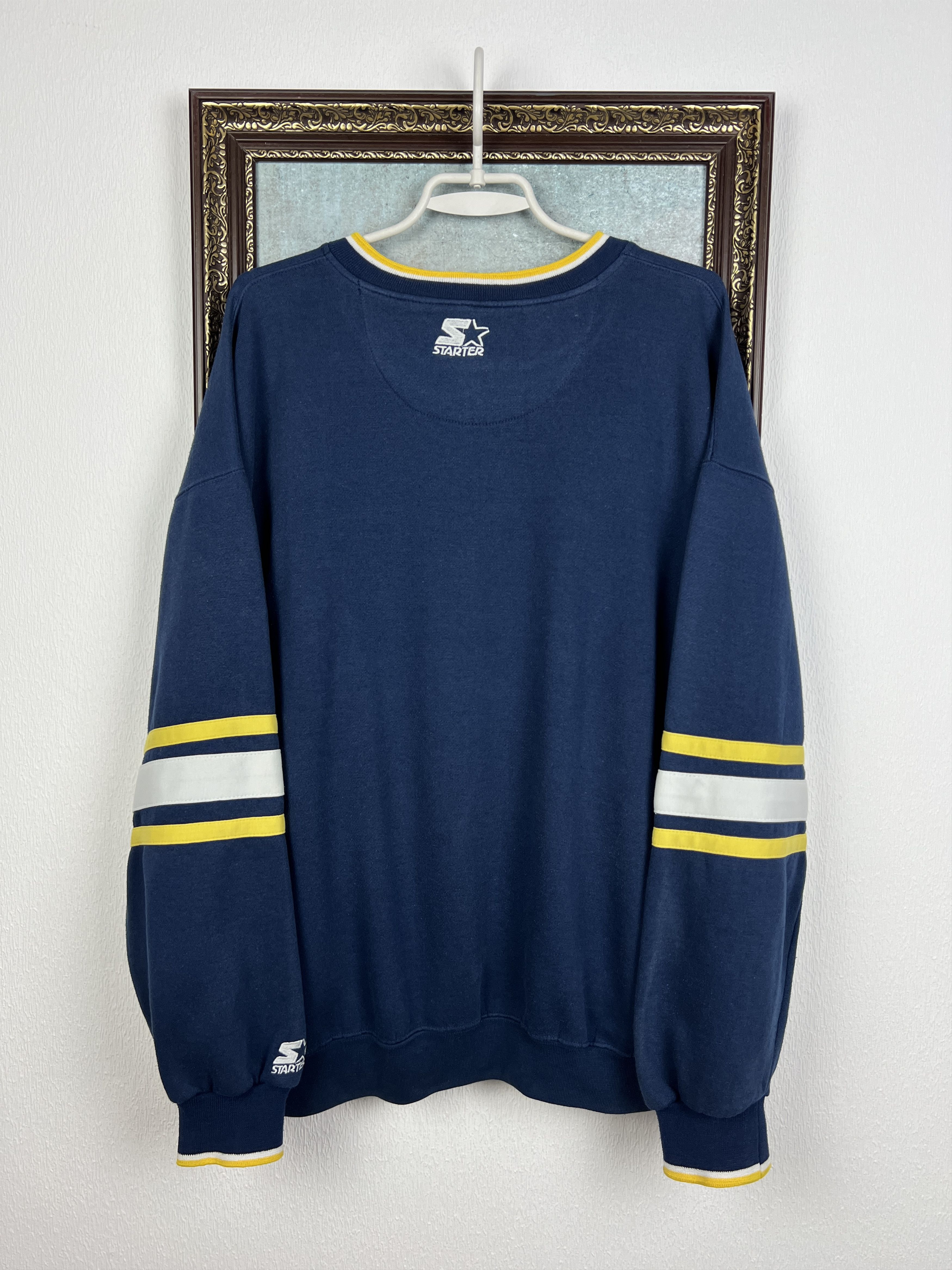 Starter Vintage Michigan Wolverines Sweatshirt Over Print Crewneck Size US XL / EU 56 / 4 - 8 Thumbnail