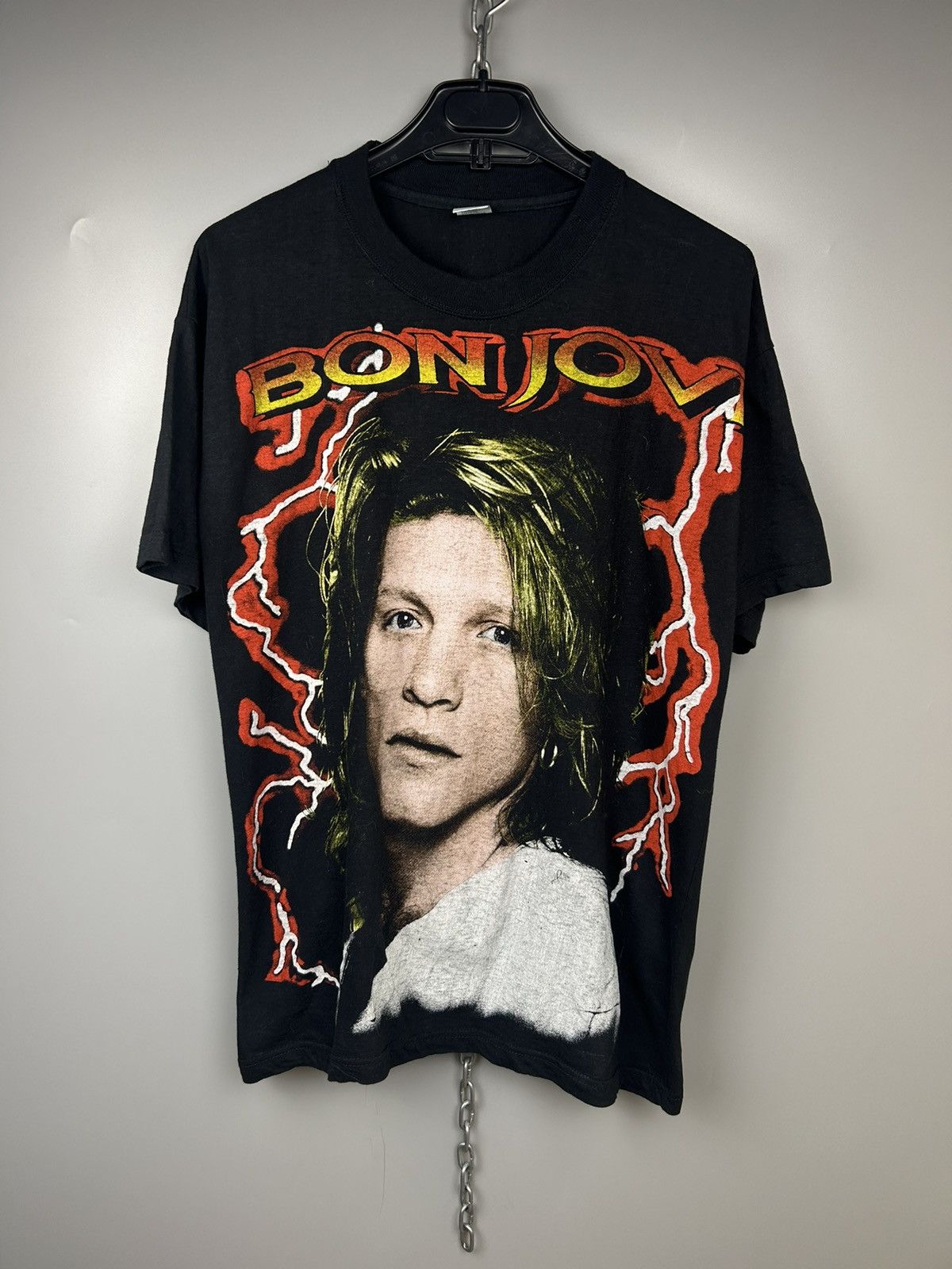 Band Tees × Bon Jovi × Vintage Vintage 90s Bon Jovi All Over Print T shirt Size US L / EU 52-54 / 3 - 1 Thumbnail