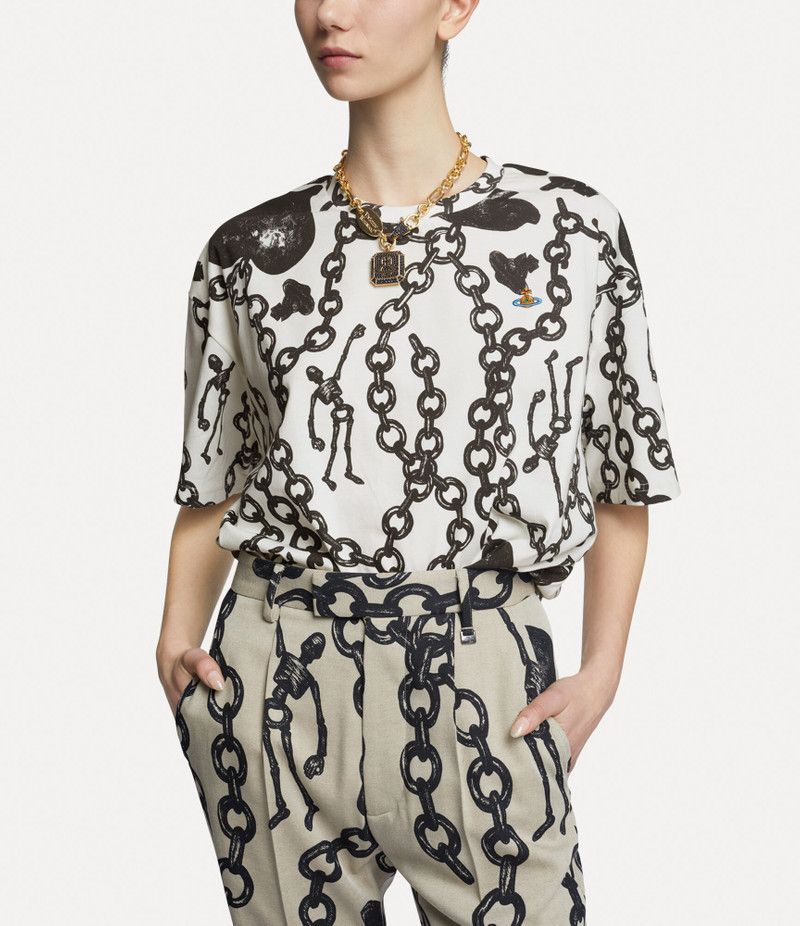 Vivienne Westwood o1srvl11e0326 Oversized T-Shirt in Black/White Size US L / EU 52-54 / 3 - 5 Thumbnail