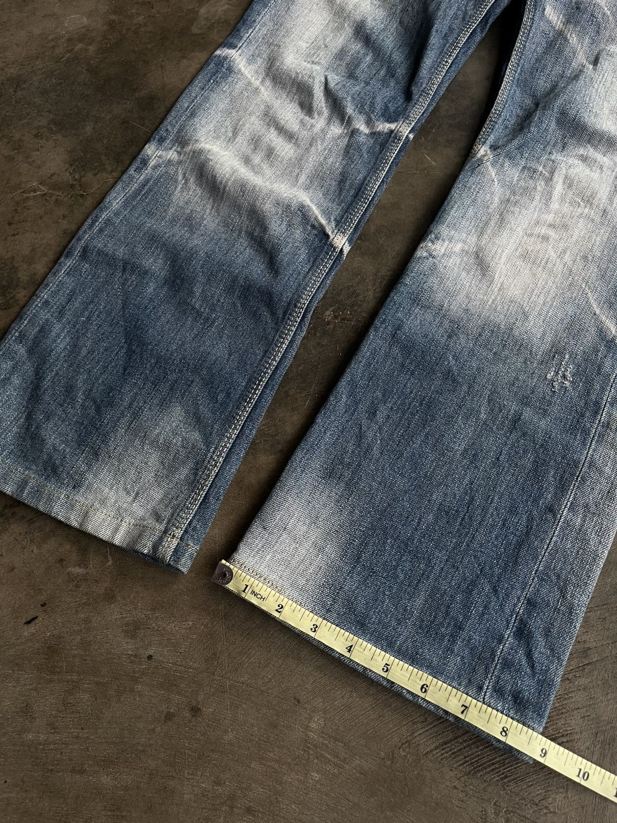 If Six Was Nine JAPANESE NCFM DOUBLE WAIST DENIM FLARE BOOT CUT PANTS VKEI Size US 30 / EU 46 - 14 Thumbnail