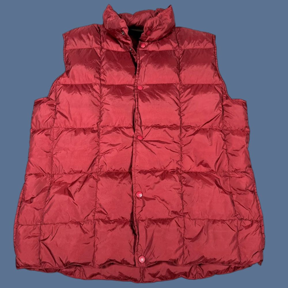 Vintage LL Bean Down Puffer Vest Mens LT Red Snap-Front Fleece-Lined Pockets Quilted Nylon Insulated Outdoor Mens Size US L / EU 52-54 / 3 - 1 Thumbnail
