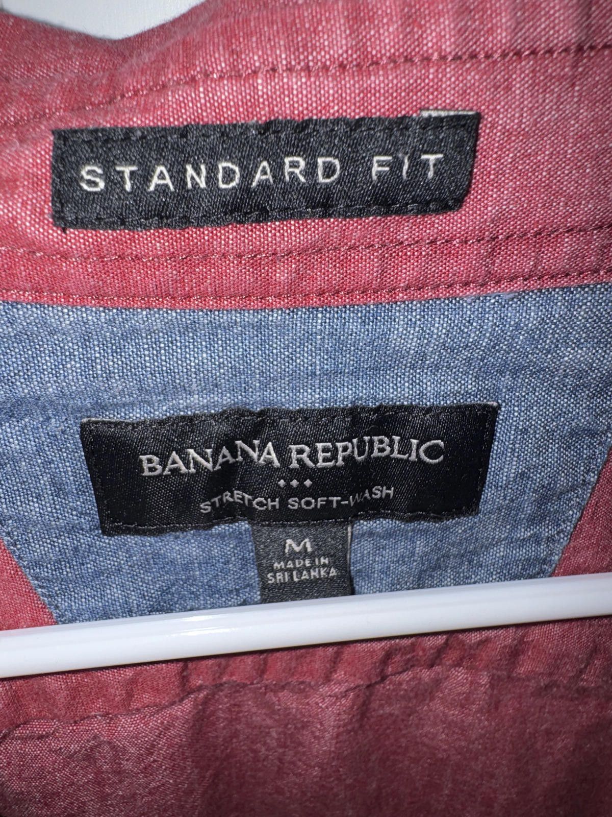 Banana Republic Banana Republic Standard Fit Red Long Sleeve Shirt Medium Size US M / EU 48-50 / 2 - 2 Thumbnail