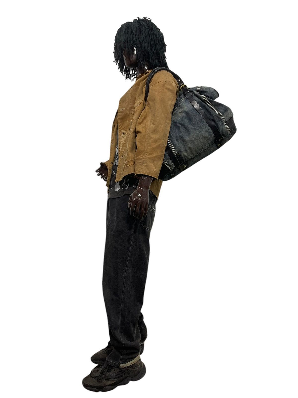 バッグ diesel leather boston shoulder bag Y2K DIESEL Vintage 2Way Shoulder Large Boston Bag y2k Black