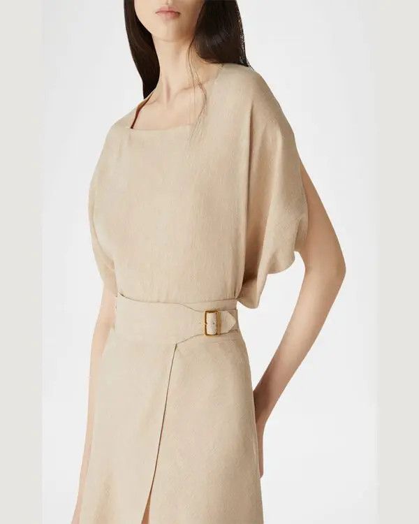 Loro Piana o1srvl11e0825 FAO3387 Gaia Blouse in Beige Size S / US 4 / IT 40 - 2 Thumbnail