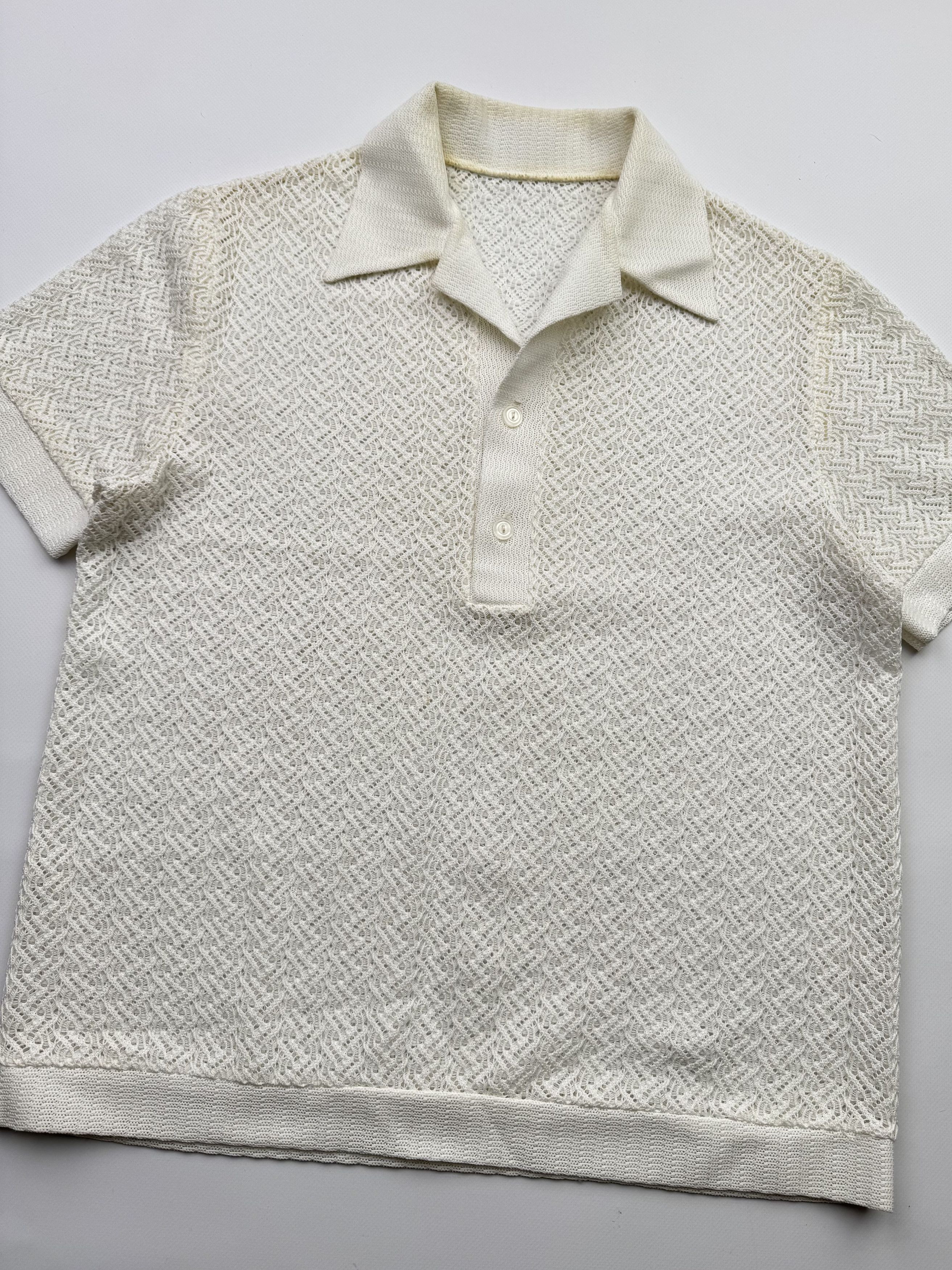 Vintage Vintage Mesh Retro Polo T-Shirt B404(V351)E2 Size US M / EU 48-50 / 2 - 2 Thumbnail