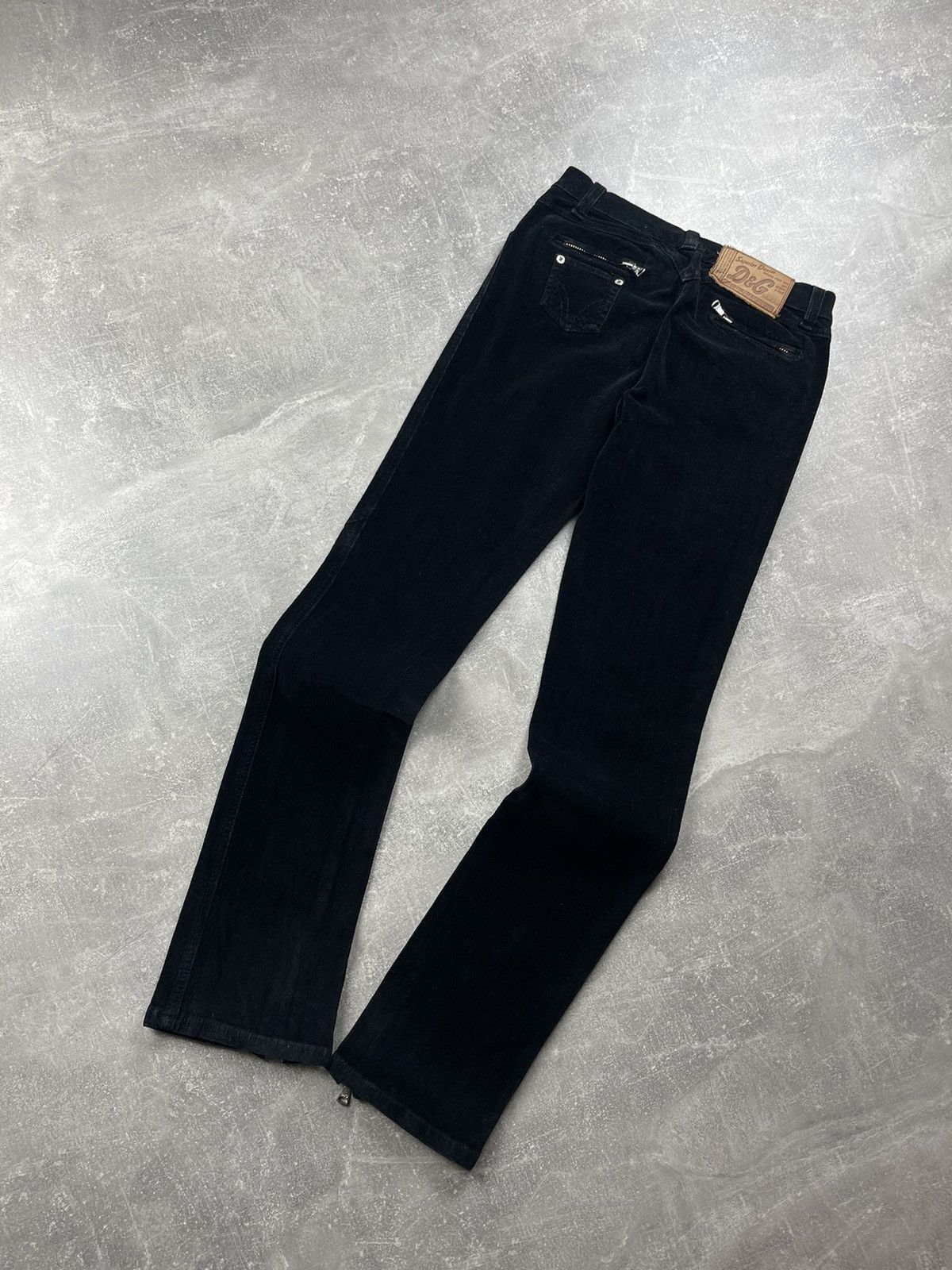 Dolce & Gabbana Dolce & Gabbana Black Corduroy Slim Pants Zip Hem Size 27" / US 4 / IT 40 - 1 Thumbnail