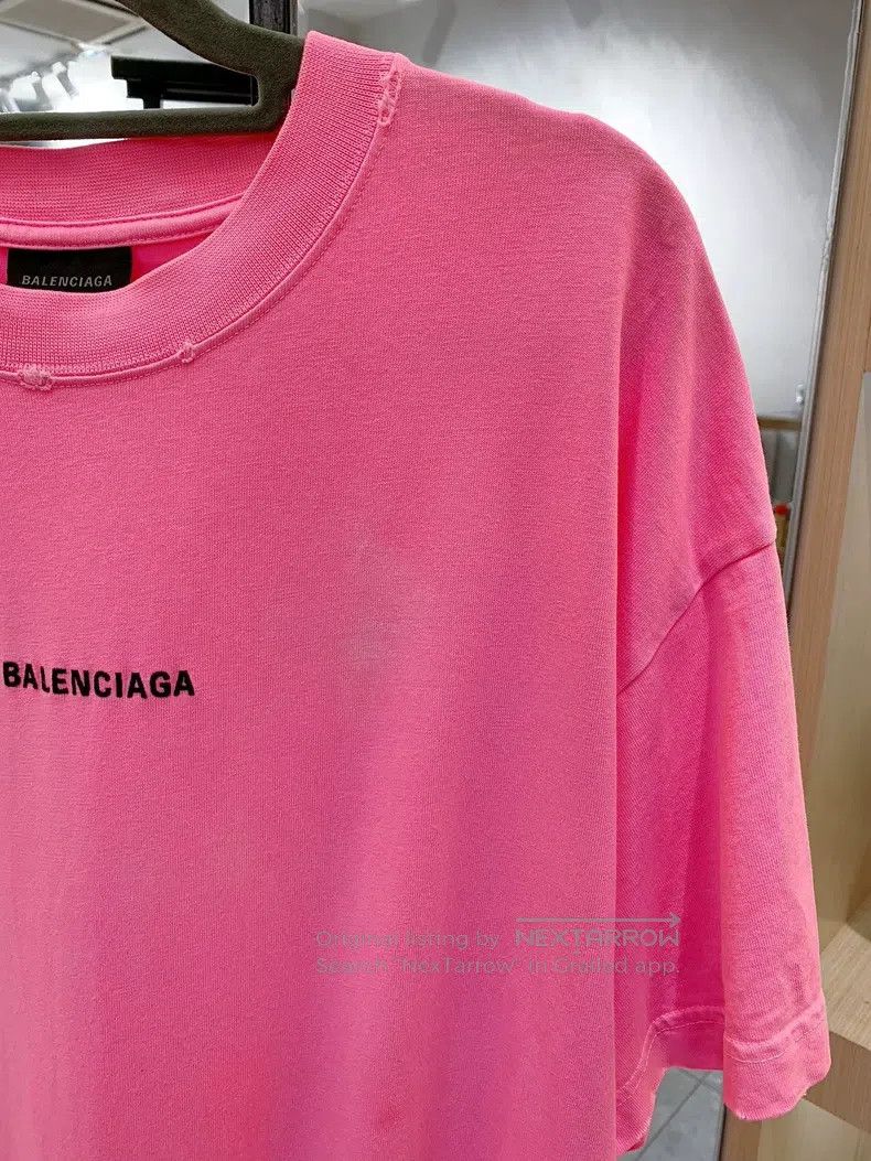 Balenciaga Balenciaga Pink Short Sleeve T-Shirt Size US L / EU 52-54 / 3 - 5 Thumbnail