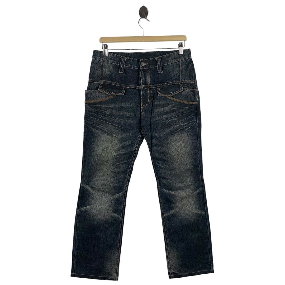 Japanese Brand × PPFM PPFM zipper bondage multipocket waxed jeans Size US 31 - 1 Thumbnail