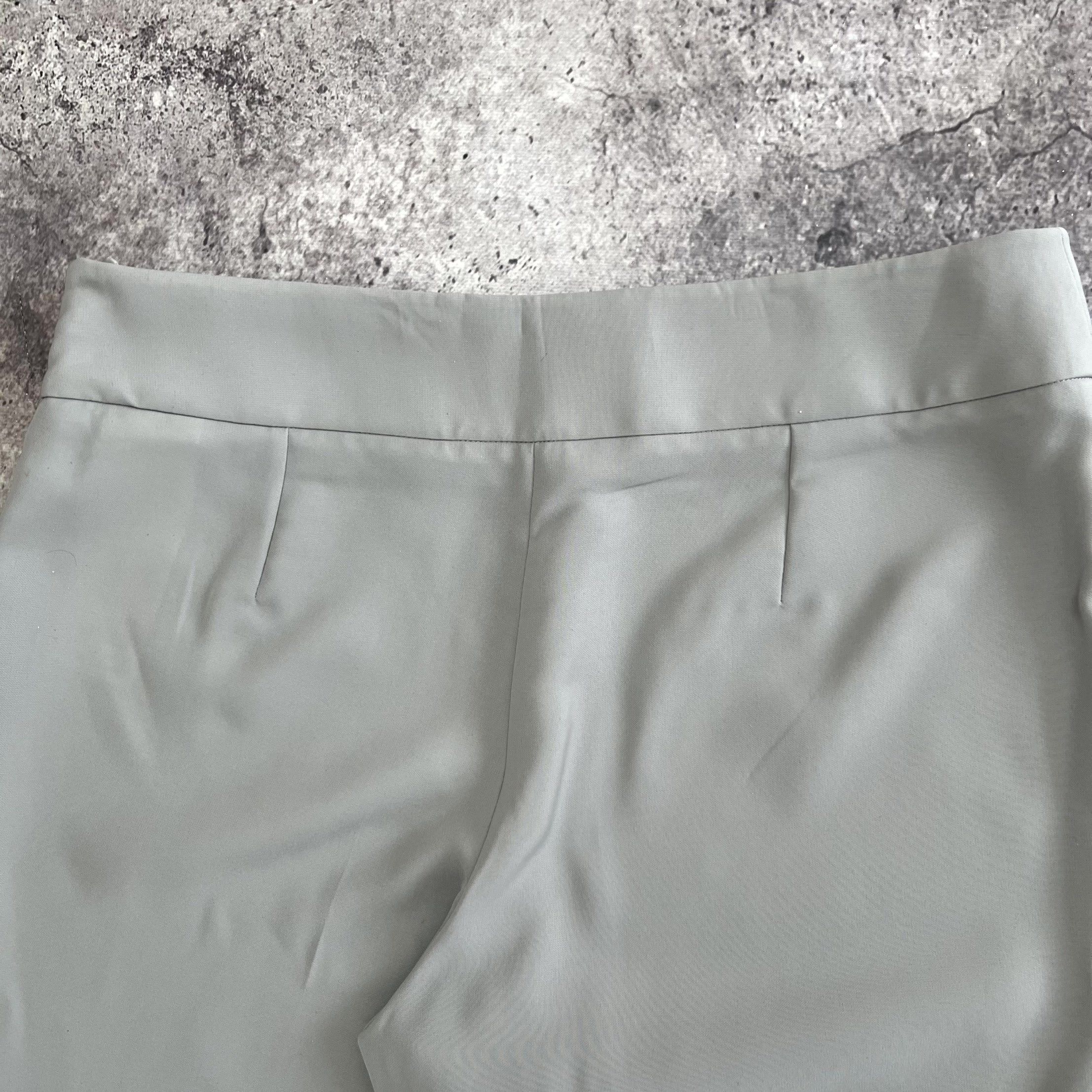 Armani Collezioni Armani Collezioni Gray Straight Wide Leg Pants Size EU 46 Size 32" / US 10 / IT 46 - 10 Thumbnail