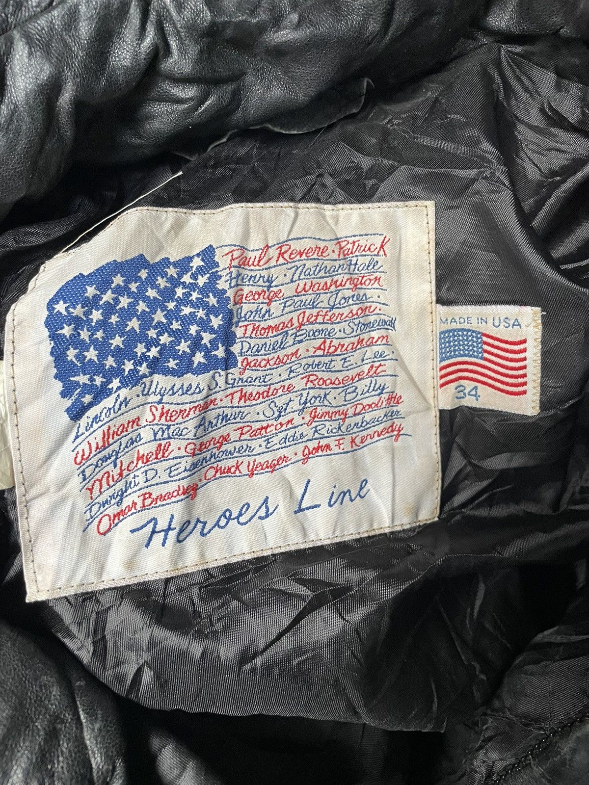 Vintage Vtg Heroes Line Goose Down Leather Puffer Jacket Size 34 Size US XXS / EU 40 - 11 Thumbnail