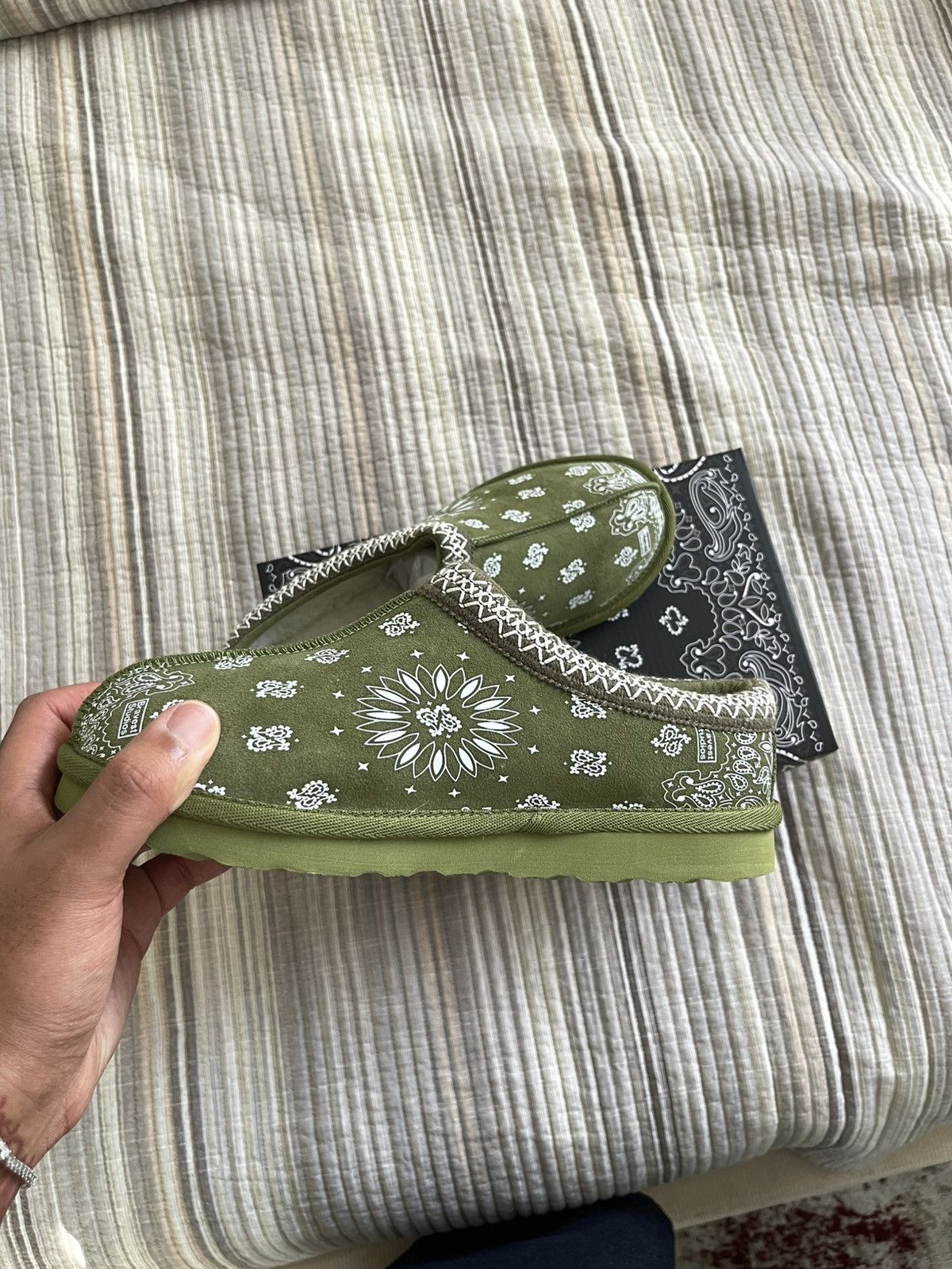 Bravest Studios Bravest Studios Green Plaid Suede Clogs Size US 7 / EU 40 - 4 Thumbnail