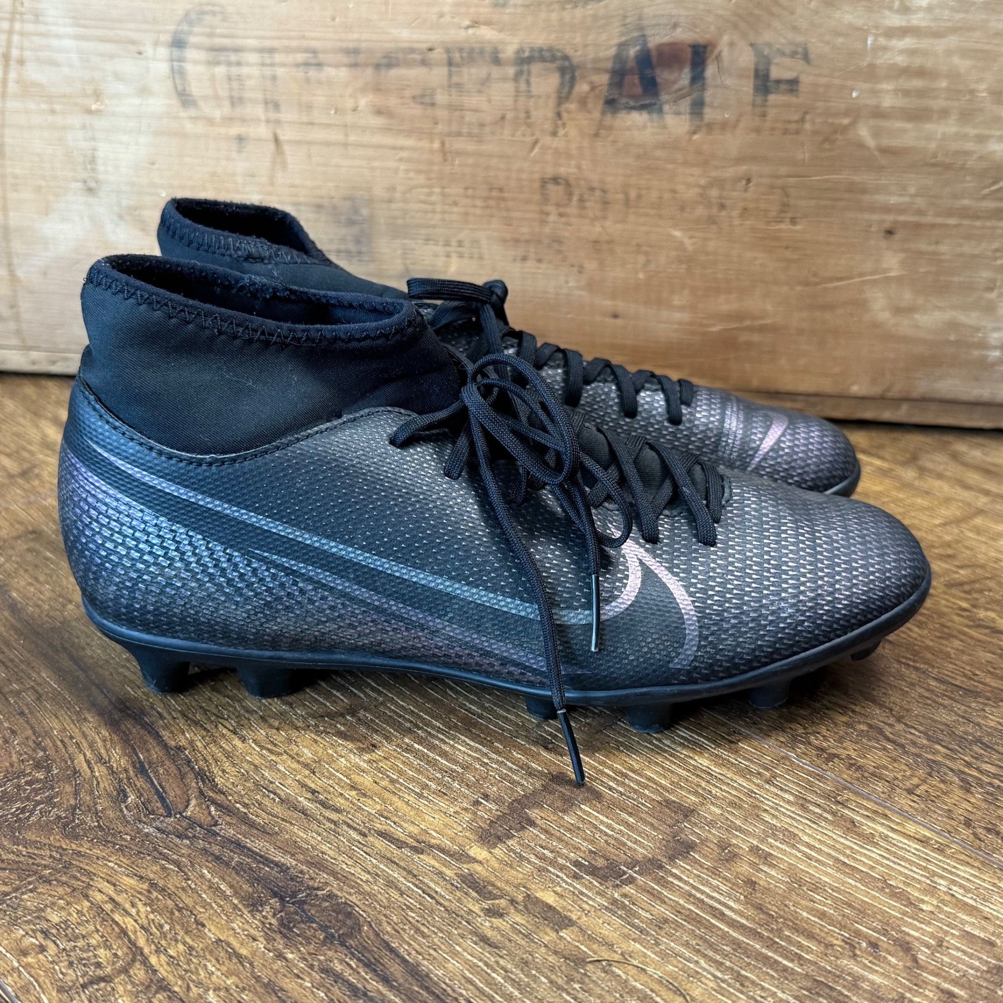 Nike Nike Mercurial Superfly Men's Soccer Cleats Black Sz. 5.5 Size US 5.5 / EU 38 - 2 Thumbnail