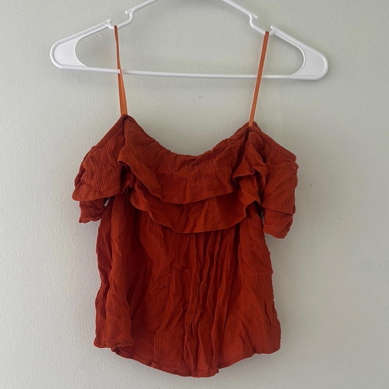 Plus One Clothing One Clothing Orange Blouse Elegant and Stylish Size M / US 6-8 / IT 42-44 - 1 Thumbnail