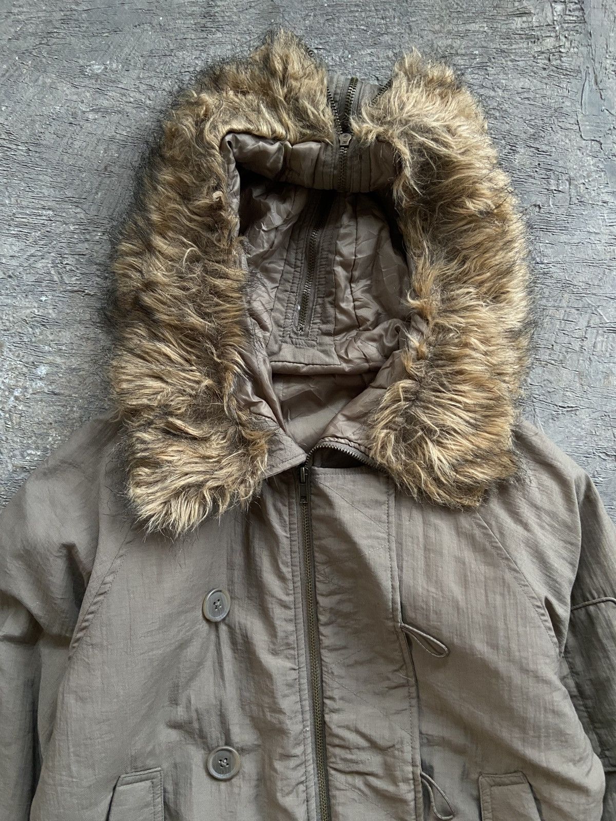 Japanese Brand 2000s Tee Up - Vkei SLY Style Fur Hoodie Jacket Size US M / EU 48-50 / 2 - 3 Thumbnail