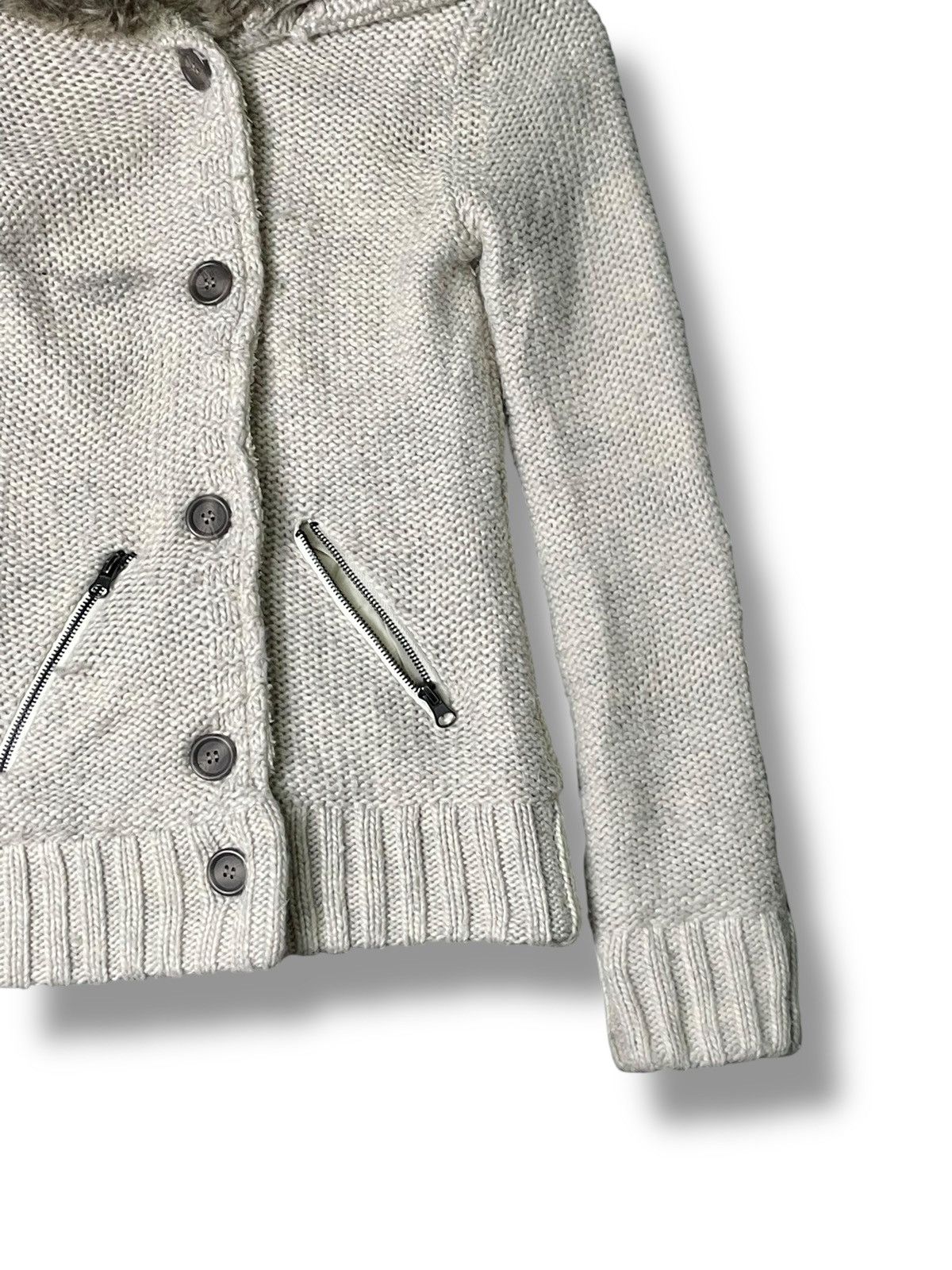 Designer × Japanese Brand × Vintage Scrapter Fur Collar Knitted Jacket Outerwear(42) Size US XS / EU 42 / 0 - 5 Thumbnail