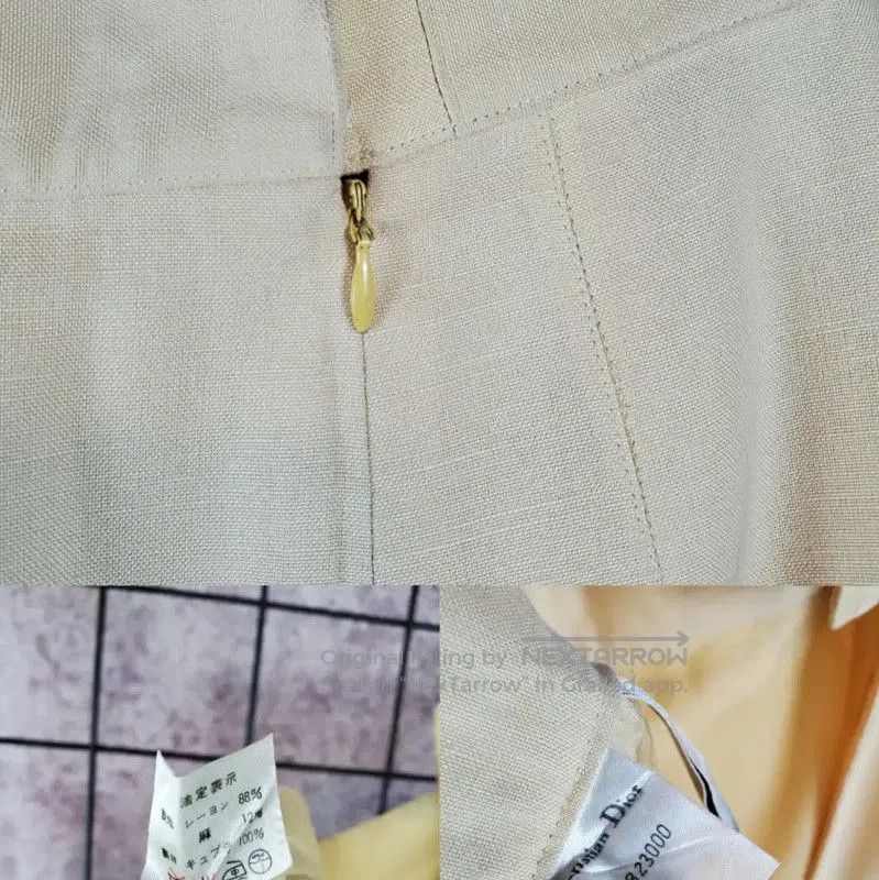 Dior Dior Midi Skirt in Light Yellow Linen Blend . Size 27" / US 4 / IT 40 - 7 Thumbnail