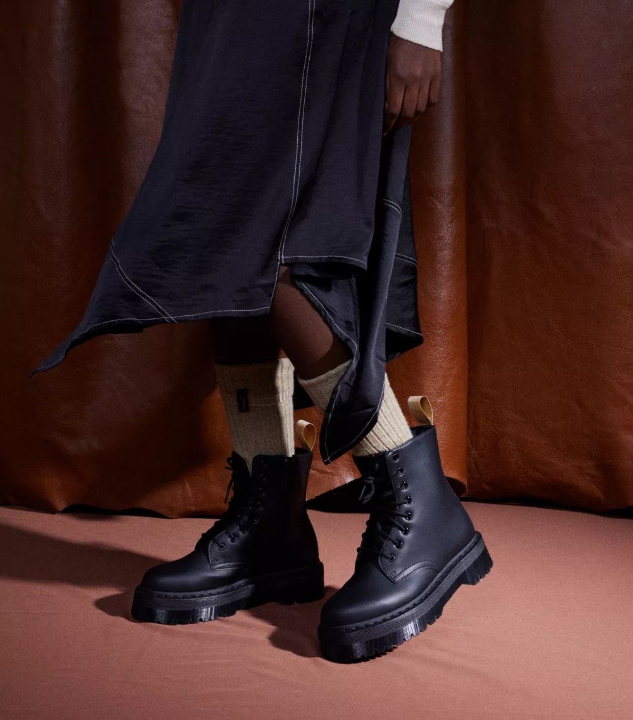 Dr. Martens VEGAN JADON II BOOT MONO PLATFORMS LEATHER COMBAT BOOTS Size US 9 / IT 39 - 5 Thumbnail