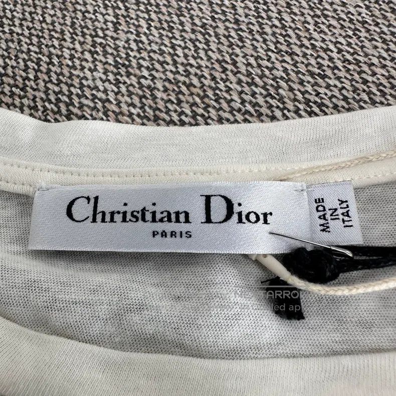 Dior Dior Off-white letter print pattern short-sleeved round-ne Size S / US 4 / IT 40 - 3 Thumbnail