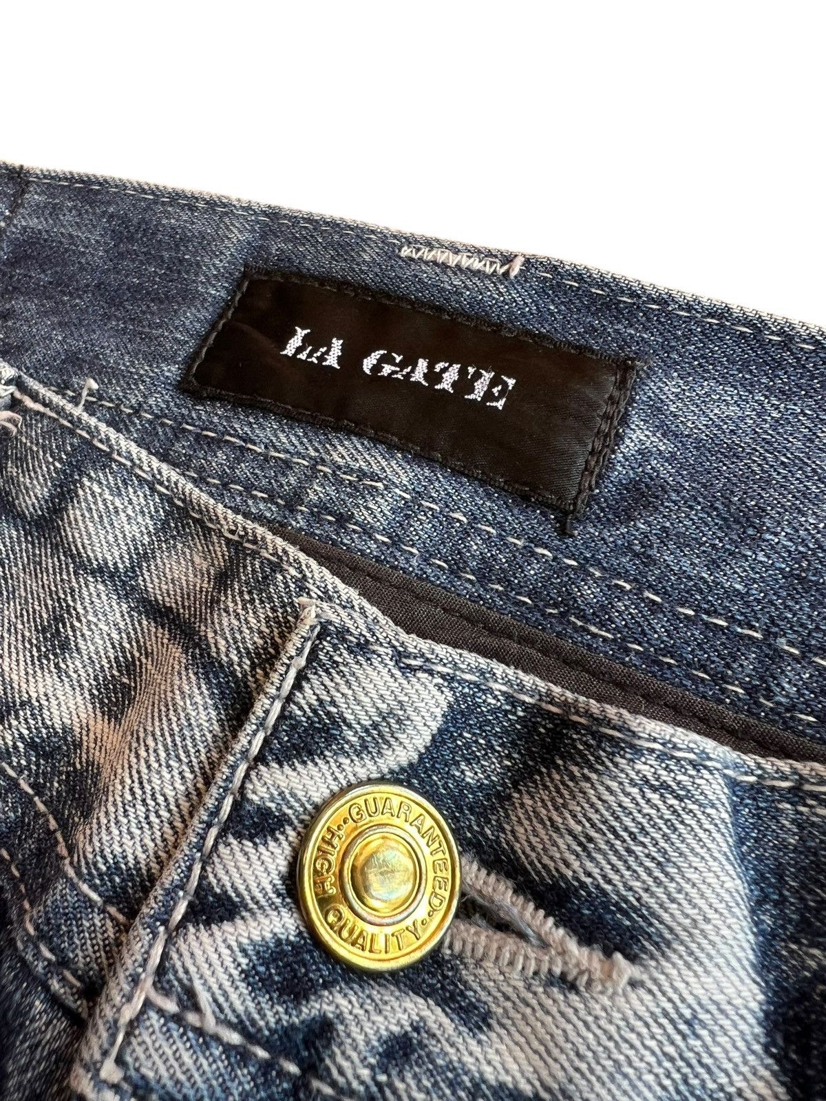 Japanese Brand Vintage La Gate Distressed Flare Low Rise Jean Size US 30 / EU 46 - 9 Thumbnail