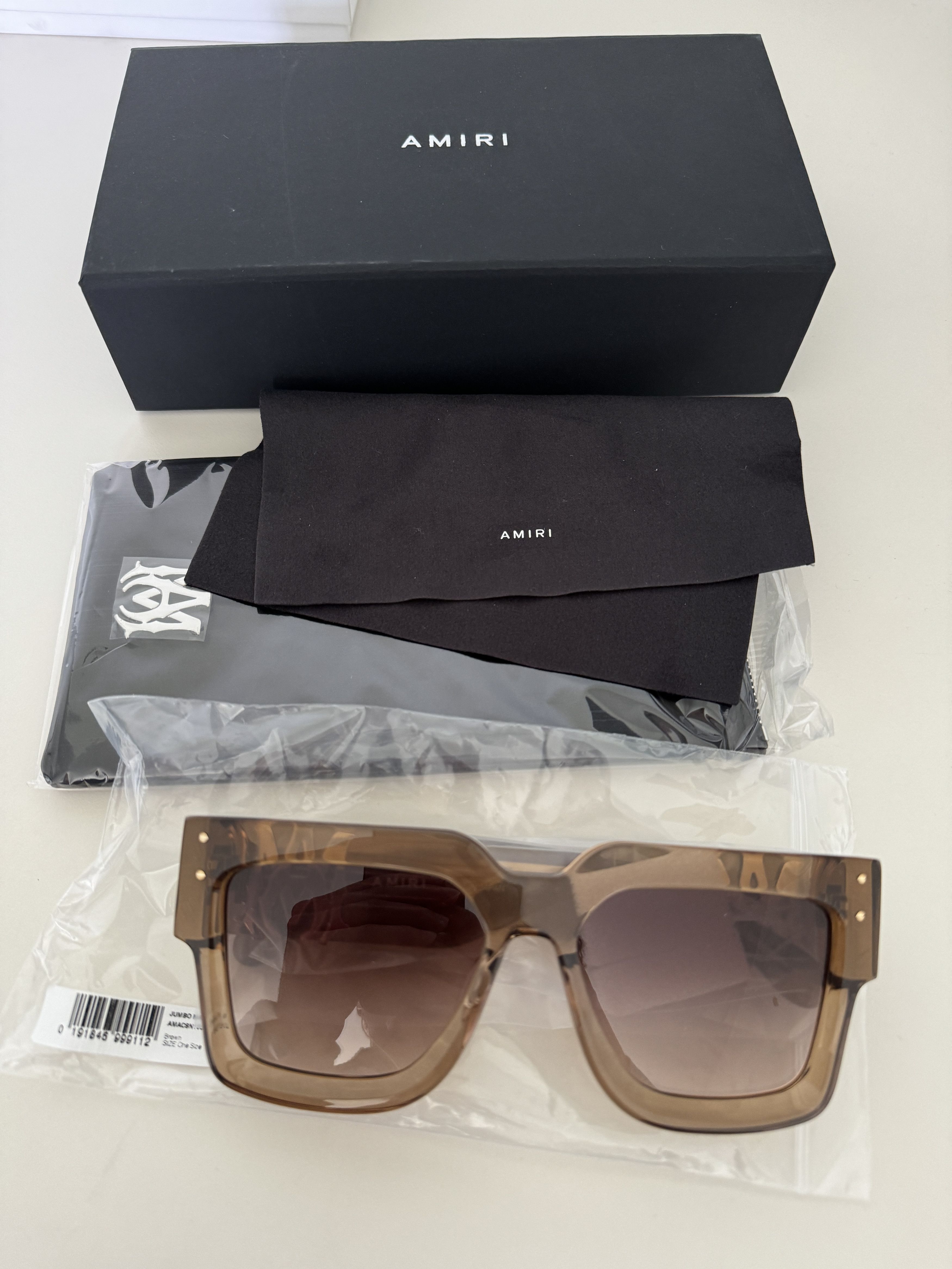 image of Amiri Jumbo Ma Sunglasses (Brown) New $490, Men's