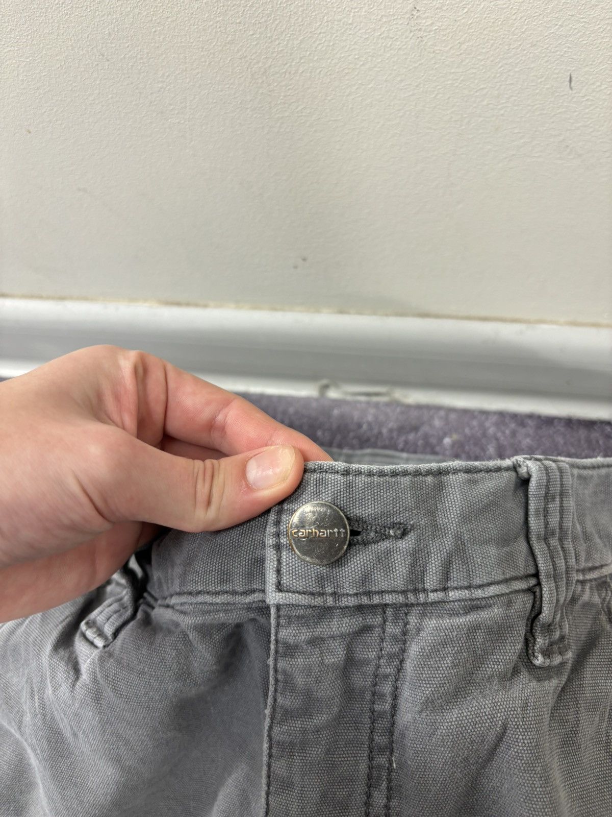 Carhartt Vintage Carhartt USA Relaxed Fit Gray Canvas Work Pants Size US 32 / EU 48 - 15 Thumbnail