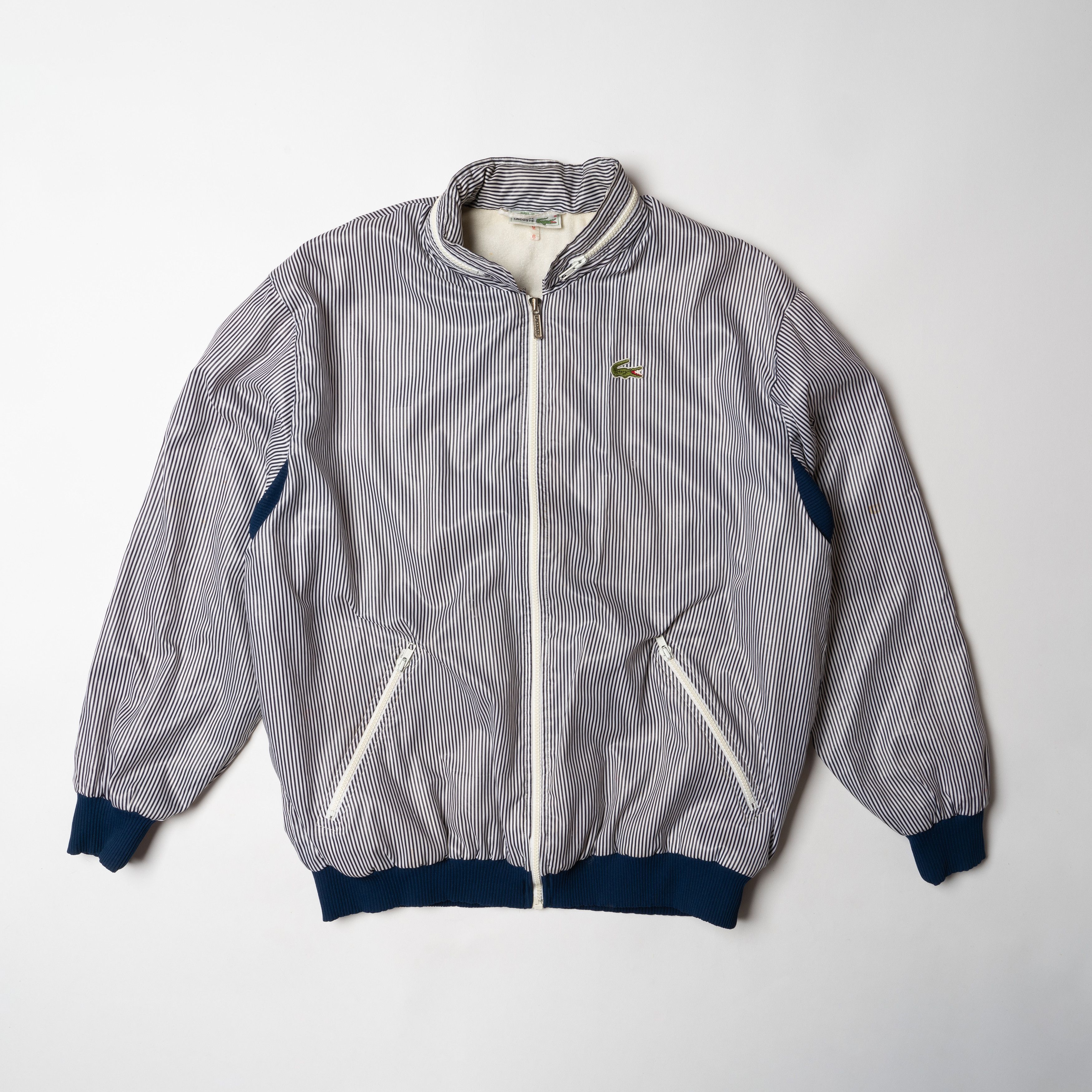 Lacoste 🔵 CHEMISE LACOSTE Vintage Nylon Striped Jacket Size US XL / EU 56 / 4 - 1 Thumbnail