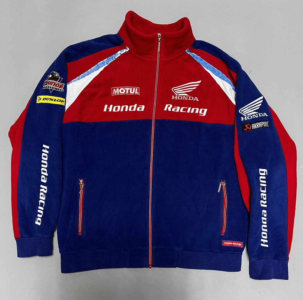 Vintage Honda Motul Dunlop Racing Fleece Zip Jacket