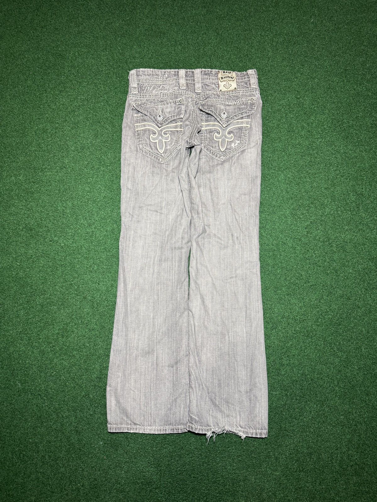 Rock Revival Bootcut Distressed 34x33 Grunge Punk Jeans
