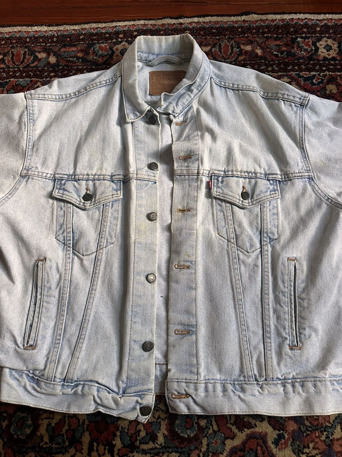 Levi's Vintage Clothing Vintage Levi’s 70507 Light Wash Denim Jacket (Relaxed Fit) Size US L / EU 52-54 / 3 - 1 Thumbnail