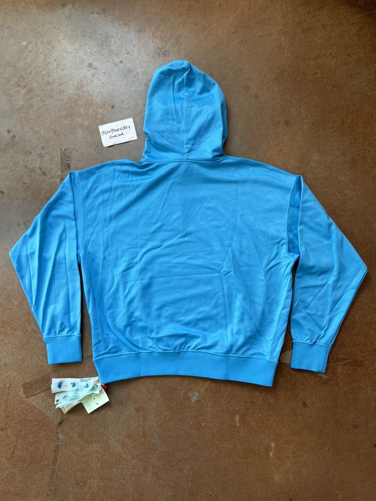Off-White Off-White Hand Logo Hoodie Blue Medium Size US M / EU 48-50 / 2 - 2 Thumbnail