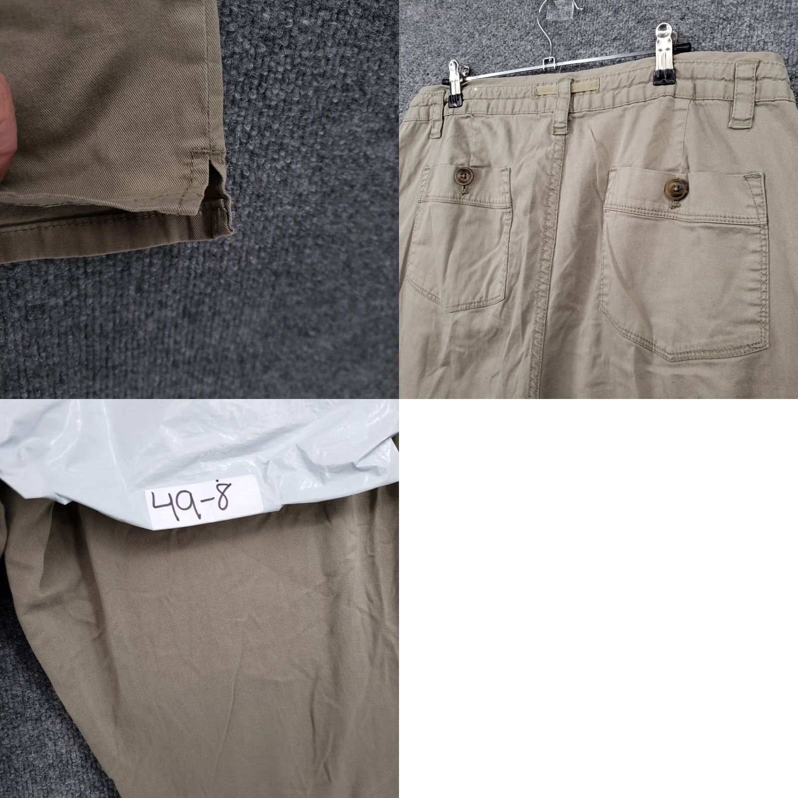 George George & Martha Pants Womens 16 Capri Zip Draw String Brown Mid Rise Wide-Leg Capris Belted Casual Formal Brown Cotton Blend 20 in Inseam Womens Pants Size 38" / US 16 / IT 52 - 9 Thumbnail