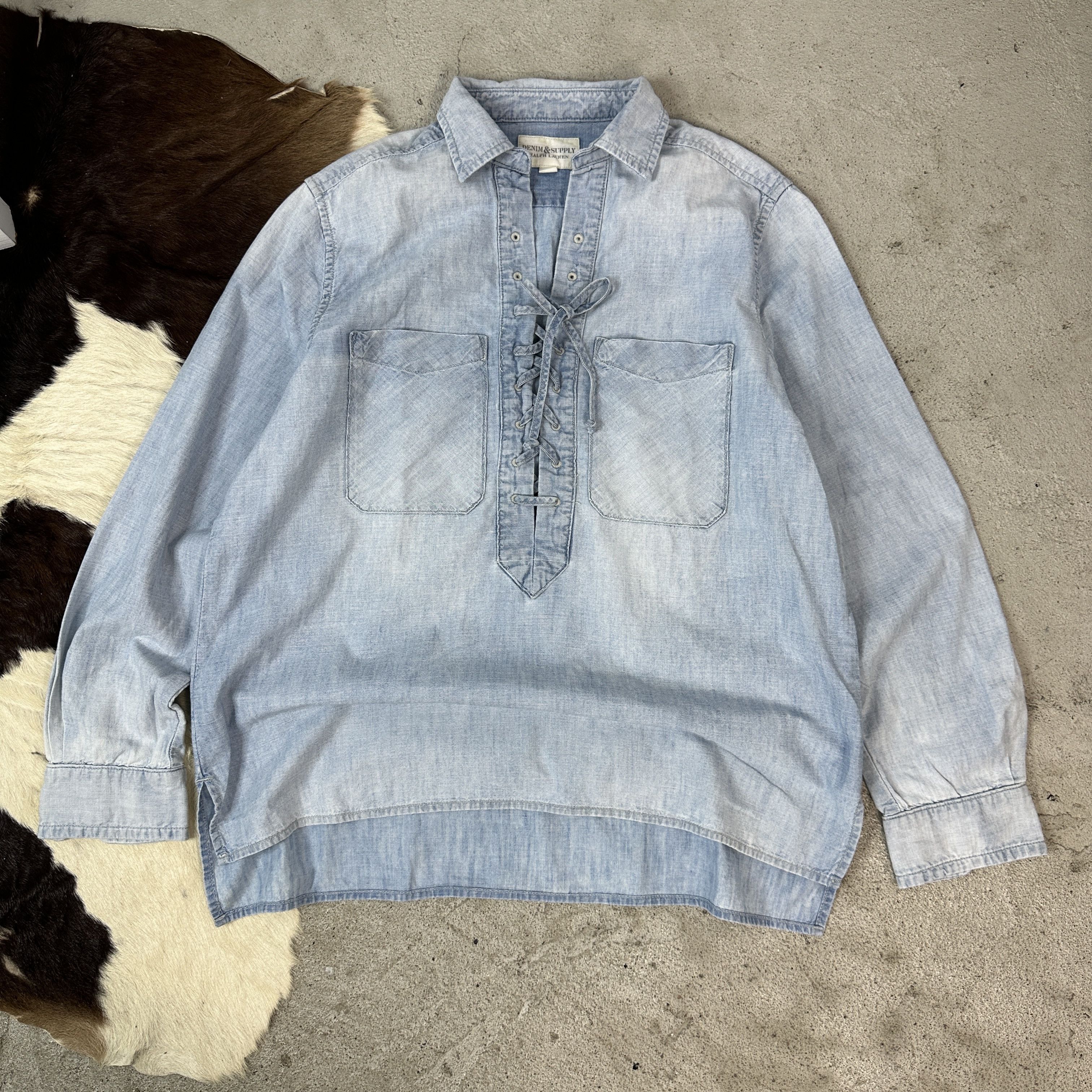 Ralph Lauren × Vintage Women's Shirt Denim Ralph Lauren Size M / US 6-8 / IT 42-44 - 2 Thumbnail