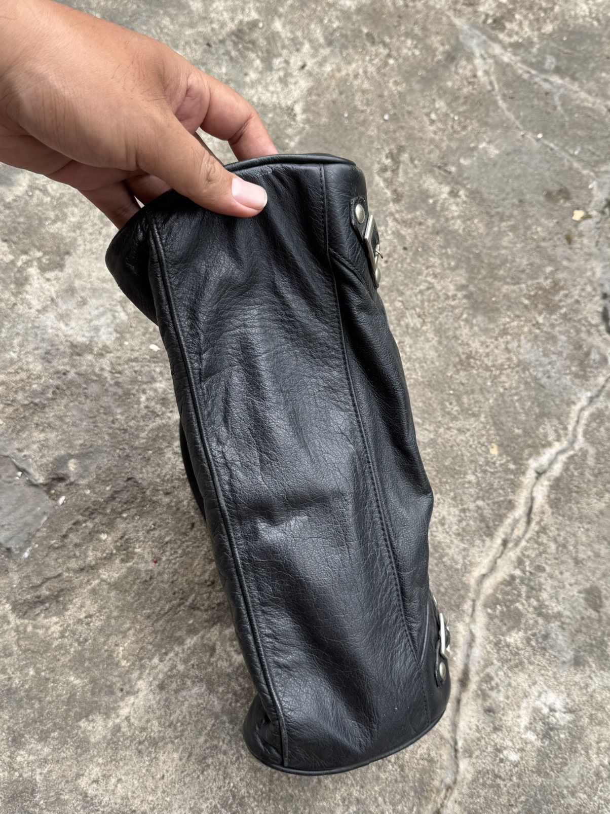 Vintage Black Leather City Bags Styled Size ONE SIZE - 5 Thumbnail