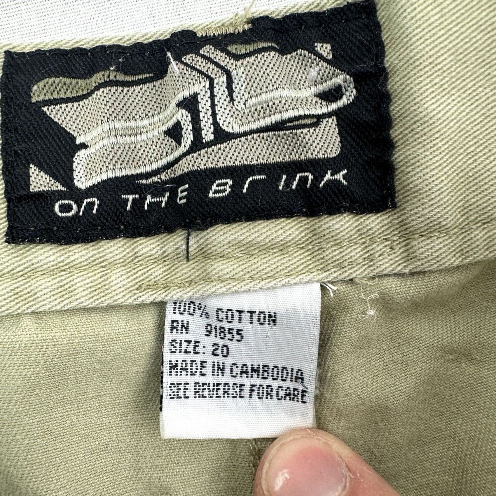 Vintage VINTAGE OTB Carpenter Shorts Womens 28 Khaki Beige Baggy Hipster Y2K Punk 90s Casual Mens Womens Boys Girls Size 28" / US 6 / IT 42 - 6 Thumbnail
