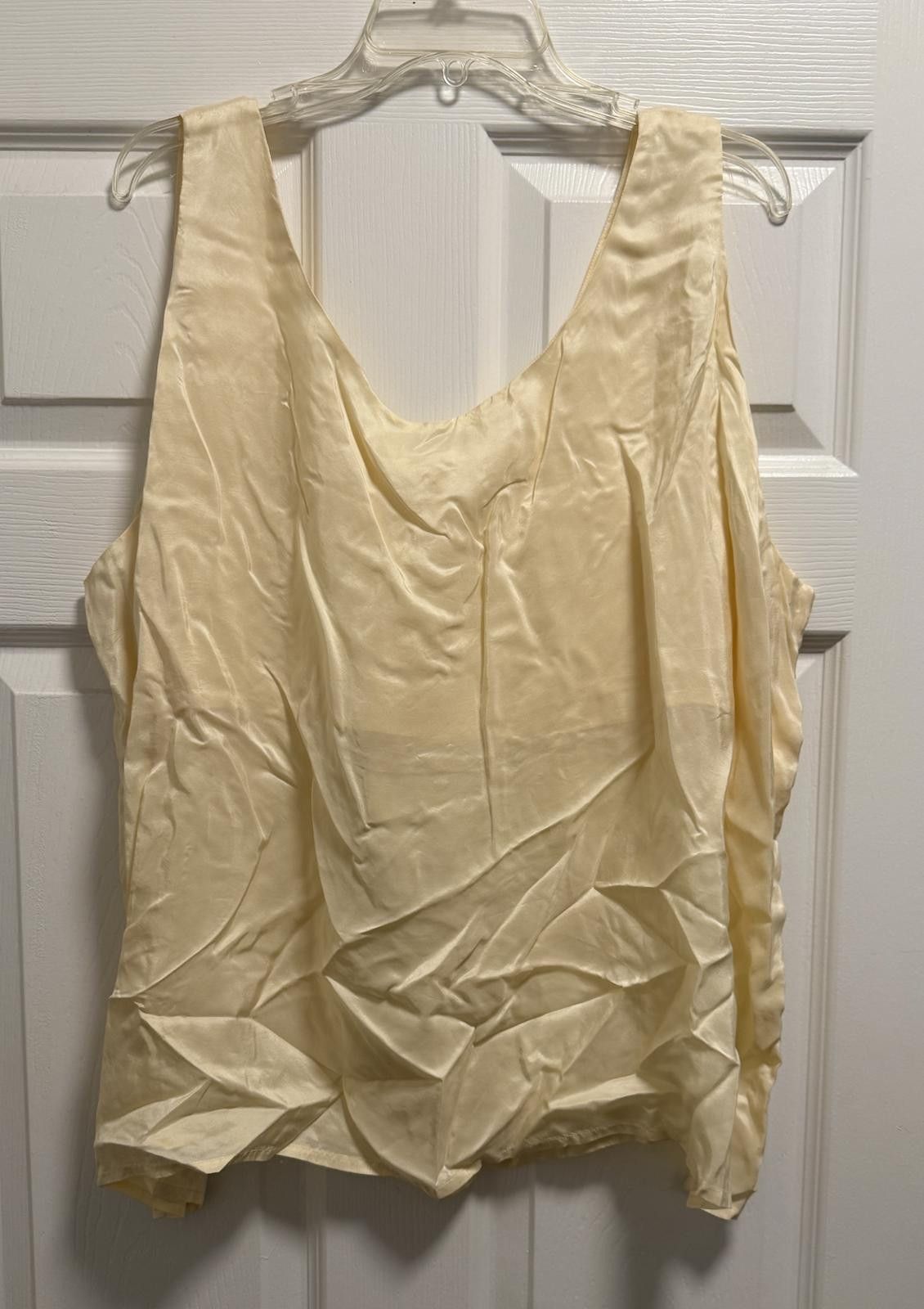Designer Cream Silk Adrian Jordan Tank — Luxe With Tags Size M / US 6-8 / IT 42-44 - 2 Thumbnail