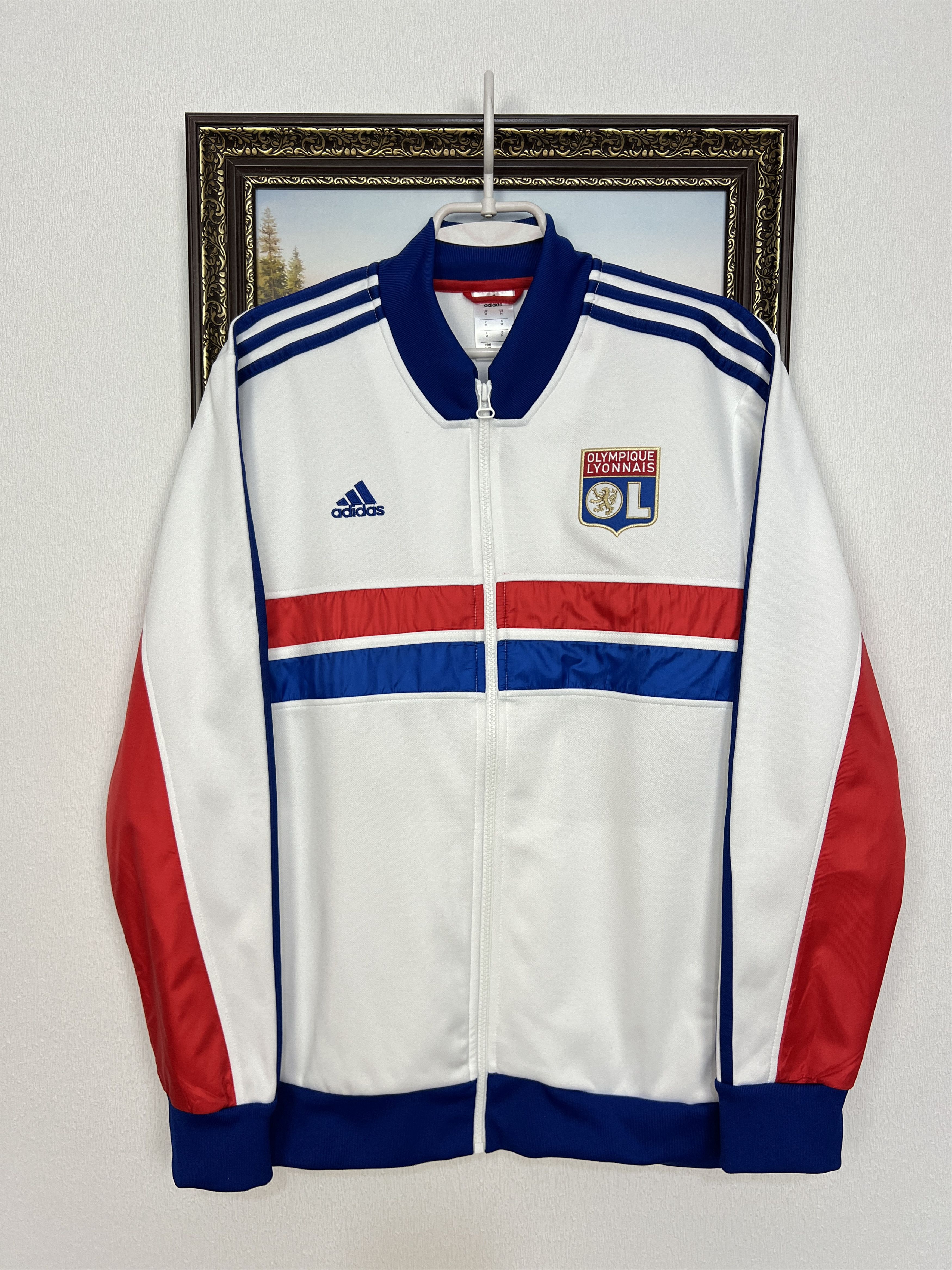 Adidas Vintage OL Lyon Football Jacket Soccer Track Top Zip Rare Size US M / EU 48-50 / 2 - 1 Thumbnail