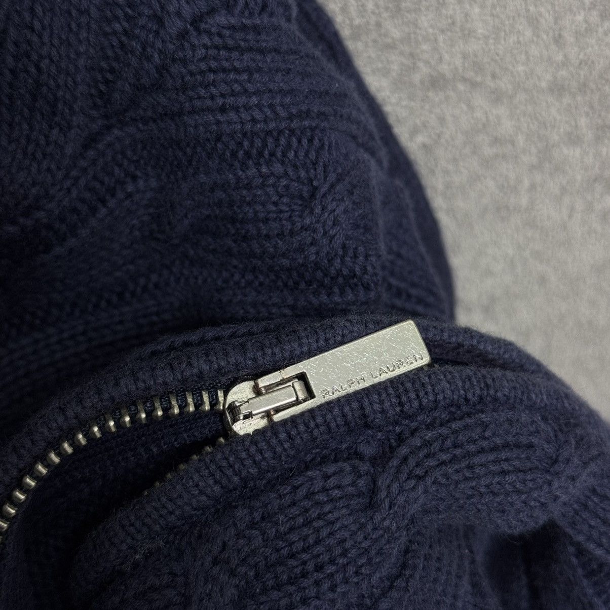Polo Ralph Lauren × RRL Ralph Lauren × Ralph Lauren Vintage 90s Cable Knit Polo Ralph Lauren Zip Up Sweater Size S / US 4 / IT 40 - 5 Thumbnail